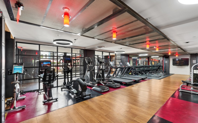 fitness center with high end gym equipment