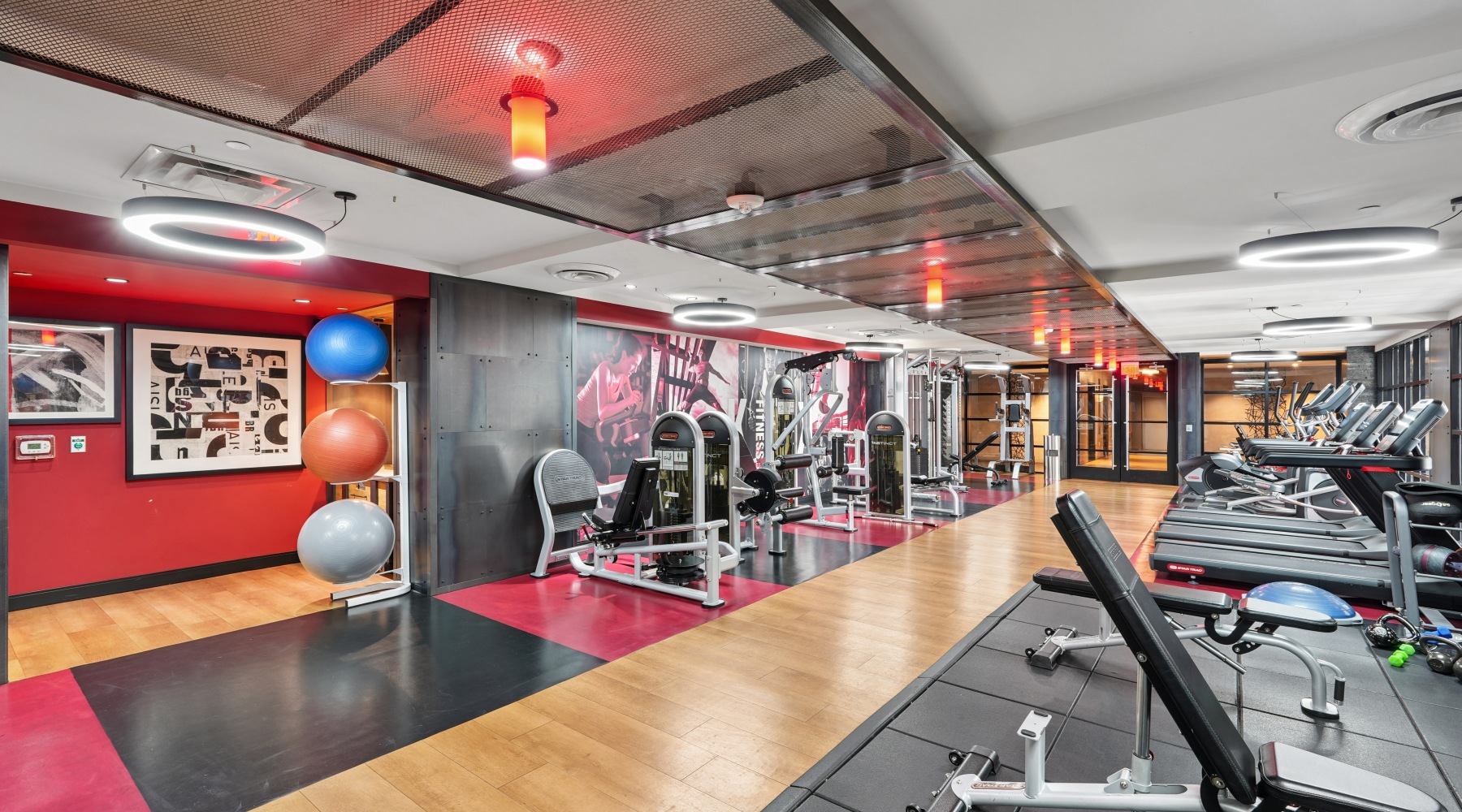 Open and well-lit fitness center
